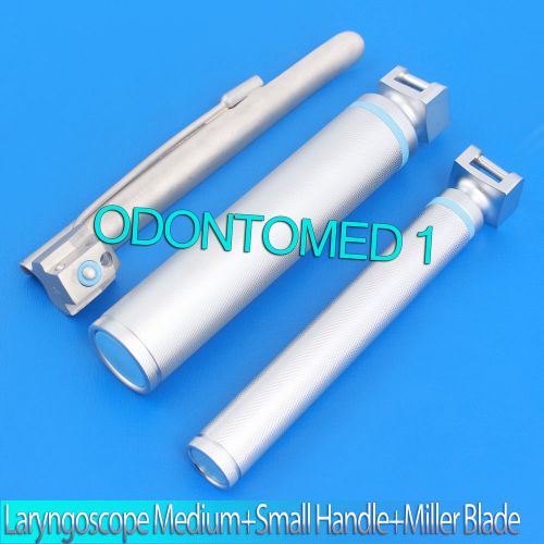 LARYNGOSCOPE MEDIUM+SMALL HANDLE+MILLER BLADE #2 INTUBATION ANESTHESIA SET