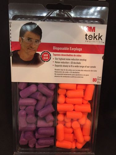 3M tekk Protection Disposable Earplugs - 80 pairs