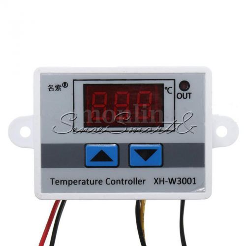 220V Digital LED Temperature Controller 10A Thermostat Control w/ Switch Probe