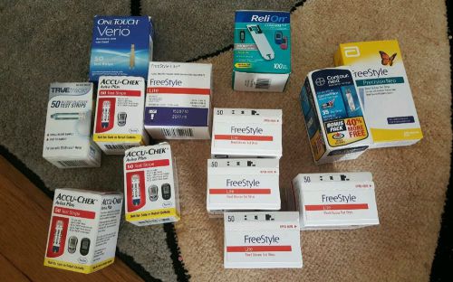 Diabetic test strips for sale various brands: Accu-Chek, true test, one touch