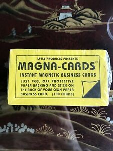 MAGNA CARD Self-adhesive Peel-and-Stick Business Card Magnets -100 Count NIP