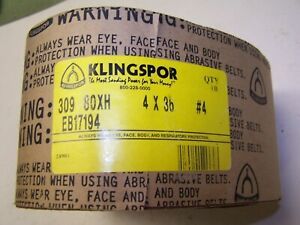 KLINGSPOR 10 PACK OF 4X36 SANDING BELTS 80XH