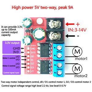 5A Dual DC Motor Drive Module Reverse PWM Speed Regulation H Bridge L298N R AF