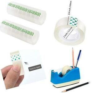 Transparent Tape Refills Rolls Clear Tape 0.7 Inches (16 Rolls) Tape Refill Roll