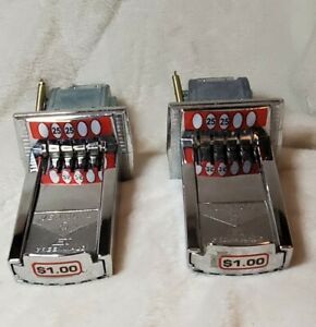 2 Greenwald Vertical 5 Coin Slide Chute 27-3029 excellent condition set of 2