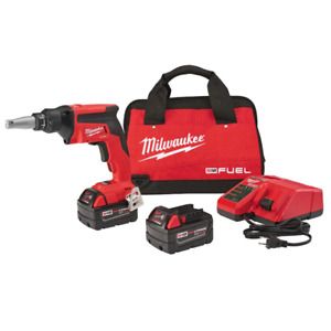 Drywall Screw Gun Kit 18V Cordless w/ (2) 5.0Ah Batteries, Charger and Tool Bag