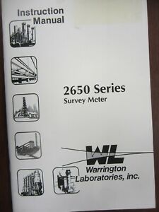 Warrington Laboratories 2650 Series Survey Meter Instruction Manual
