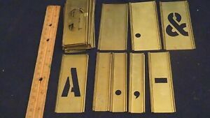 2&#034; Brass Interlocking Stencil Letters