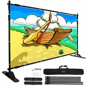 VEVOR Telescopic Backdrop Banner Stand 8&#039; x 8&#039; Banner Stand Adjustable Step a...