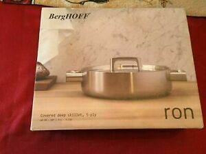 BergHOFF Ron Stainless Steel 5-ply 10-inch Covered Deep Skillet