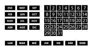 Spanish Whiteboard Calendar Magnet Bundle by DCM Solutions