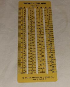 Vintage 1964 Haberule “6” Type Gauge Point Size Pica Elite Agate  Ruler