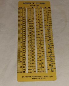 Vintage 1964 Haberule “6” Type Gauge Point Size Pica Elite Agate  Ruler