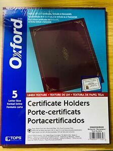 Oxford Certificate Holders - 5 Letter Size