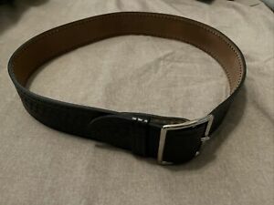 Safariland Duty Belt Basketweave Size 34 Waist Silver Buckle Model 51 No Marks