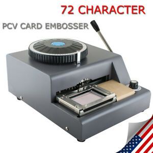 72Character Letters Embossing Machine Manual Embosser PVC Credit Card System CE