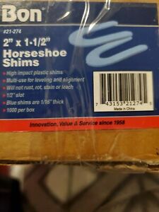 Free shipping Bon 21-274 Horse Shoe Shims tile spacers 1/16-inch Blue 1000/Pkg