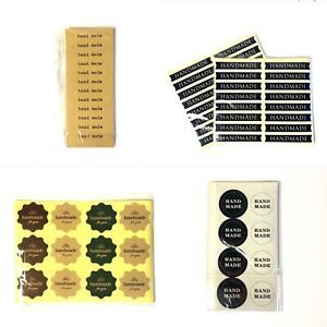 Set of handmade packing stickers shipping supplies designer labels packaging