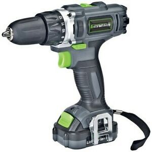 Genesis GLCD122P Cordless 12-Volt Li-Ion 2-Speed Drill/Driver w/Metal Belt Clip