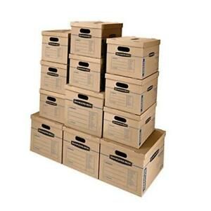 SmoothMove Classic Moving Boxes, Tape-Free Assembly, Easy Carry Handles