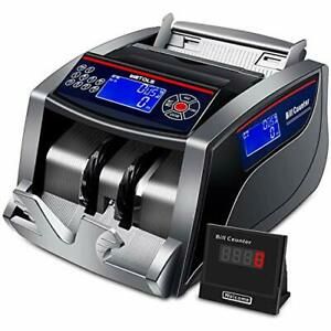 WETOLS Money Counter with Counterfeit Bill Detection UV/IR/DD/MG/MT 3 Display...
