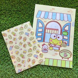 Keroppi Folder Set of 2: Cafe Sanrio Japan
