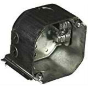 Hubbell-Raco 176 2-1/8-Inch Octagon Electrical Box with J Wood Stud Bracket, (2)