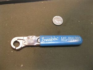 Swagelok MS-RW-200 Ratchet Wrench 7/16 Inch Hex Nut 1/8 In Tube Fitting Size