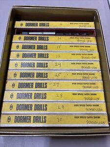 NOS Dormer Taper Shank High Speed Drill Bits Lot of 11 Different Sizes