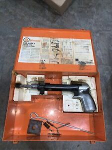Vintage Ramset model 4160 Mark II Piston Type Fastening Tool w/ Metal Case