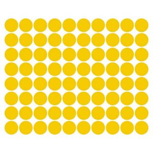 LiteMark Durable Gloss Finish Yellow 2 Inch Small Dot Decal Vinyl Stickers | for