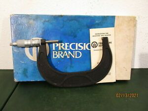 Precision USA 4&#034;-5&#034; Solid Frame Micrometer C,L,R,V Model 70205