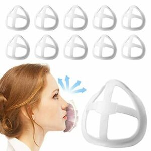 3D Mask Bracket For Comfortable Breathing Nose Lips Lipstick Protector 10 Pack