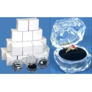 24 Ring Boxes Gift Display Crystal Box Case FindingKing