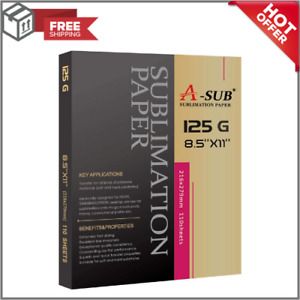 A-SUB Sublimation Paper 8.5x11 Inch 110 Sheets for Any Inkjet Printer which M...