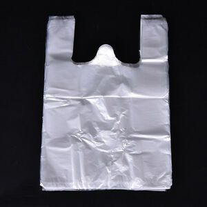 100X Design Plastic T-Shirt Retail Shopping  Supermarket Bags Handles Packaginfi