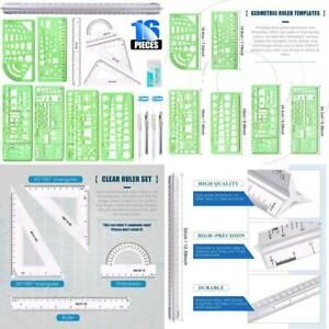 Glarks 16 Pieces Measuring Templates Building Formwork Stencils Geometric Drawin