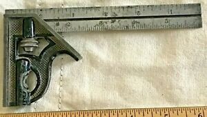 Vintage STARRETT/BROWN &amp; SHARPE Combination Squares 6&#034; &amp; 12&#034; No 4 Hardened Rules