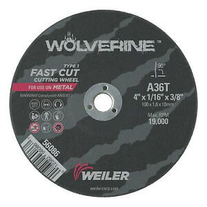 4 X 1/16 WOLV TY1 C-O WHL  A36T  3/8 AH 56086  - 1 Each