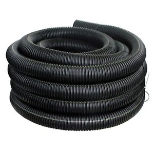 Corrugated Pipe/Tubing 4 in. x 100 ft. Lightweight Flexible Polyethylene Black
