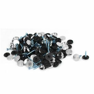 Furniture Table 304 Stainless Steel Cap Nails Mirror Screws 16mm Dia 100PCS