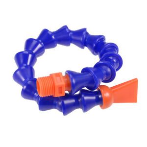 G1/2 Thread Flat Nozzle Flexible Water Oil Coolant Pipe Hose 400mm Length