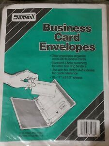 10 Page Business Card Envelopes Card Holders