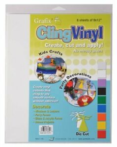 Grafix Clear, 9 x 12? Sheets, Pack of 6, Static Film, Create Your Own Window ...
