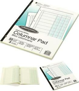 Wilson Jones Columnar Pad, Columnwrite, 8-1/2&#034; X 11&#034;, 3 Columns, 50 Sheets Per P