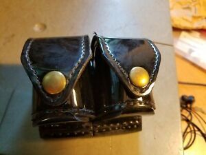 Vintage MIXSON SL2 Leather Belt Gun Magazine Clip Holder 3-3/4&#034; X 3&#034;