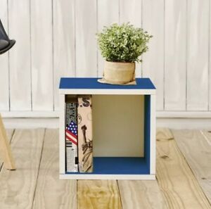 WAY BASICS Eco Stackable Blue Storage Cube Recycled Paper ZBoards 12”x13”x14”