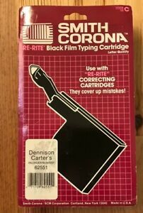 NOS SEALED SMITH CORONA RE-RITE BLACK FILM TYPING CARTRIDGE - C17558