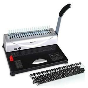 Binding Machine, 21-Hole, 450 Sheet, Paper Punch Binder with Starter Kit 100
