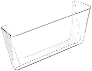 Deflecto Wall Pocket, 1 Compartment, 13 x 4 x 7&#034;, Clear 73201